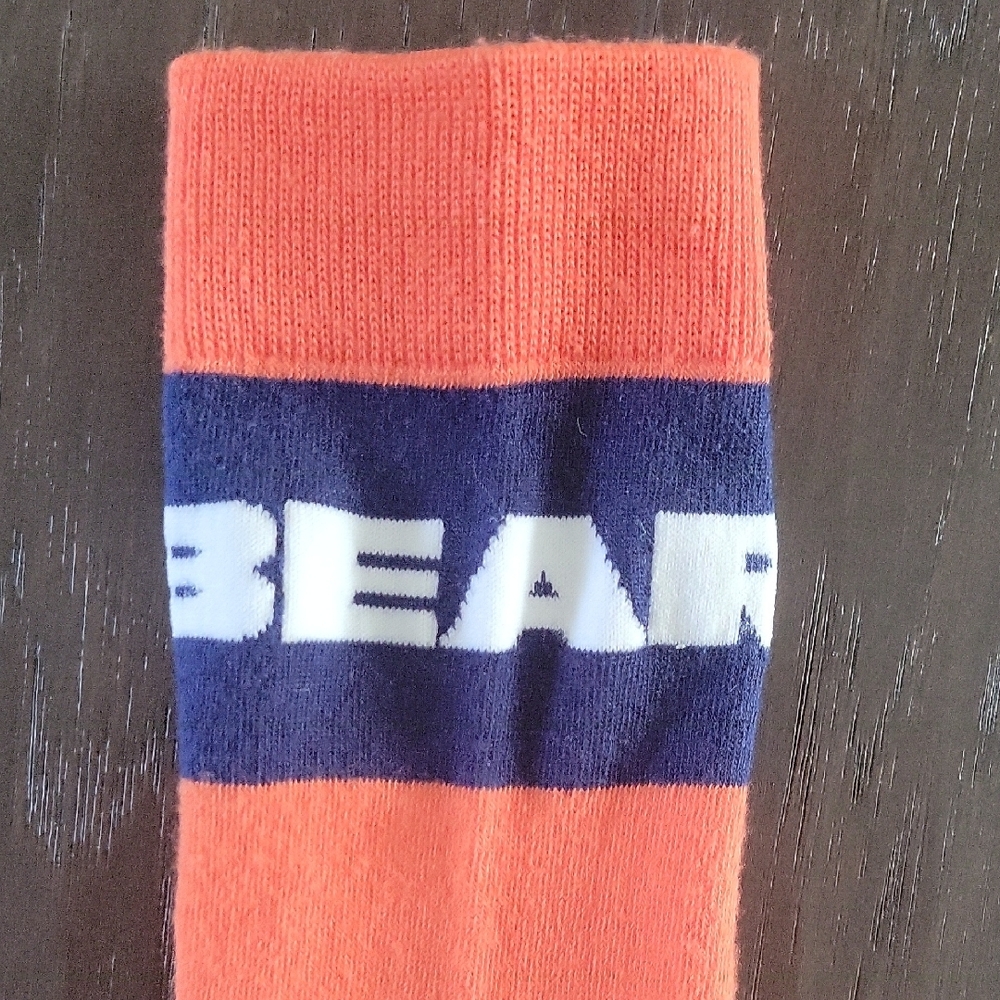 Bears Striped Orange and Blue Knee-High Socks - Picture 5 of 8